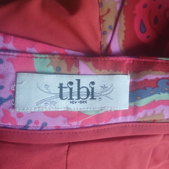 Tibi New York Womens Silk Skirt With Pockets Multicolor Button Down Size Small - Picture 4 of 8